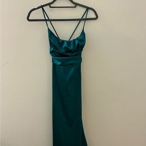 Windsor Teal Backless Dress